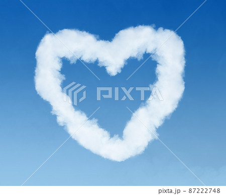 heart shaped cloud trail in the sky 87222748