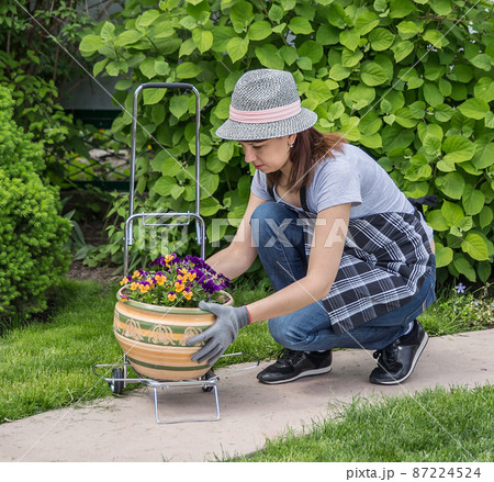 Working in garden 87224524