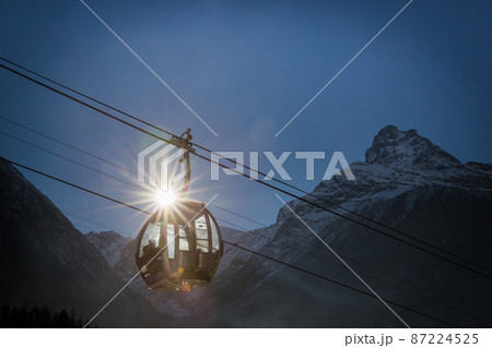 Cable Car in Ski Resort Cable Car in Ski Resort 87224525