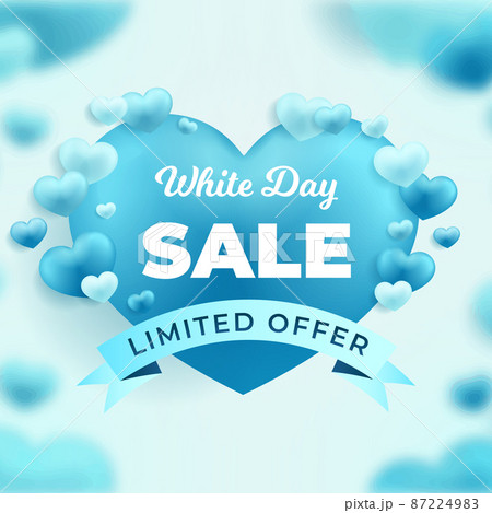ホワイトデーセールの正方形のバナー ホワイトデーセールの正方形のバナー 87224983