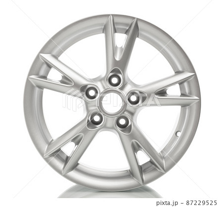 aluminum alloy wheel isolated on white 87229525