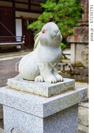 京都 岡﨑神社の狛うさぎ 87230791