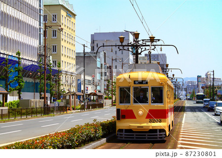 豊橋市、路面電車が走る風景 87230801