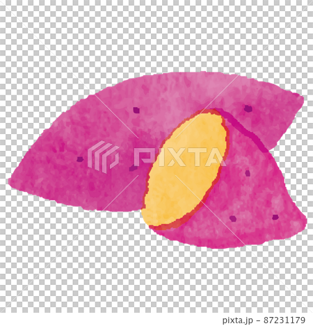 Sweet potato red-purple hand-painted illustration 87231179