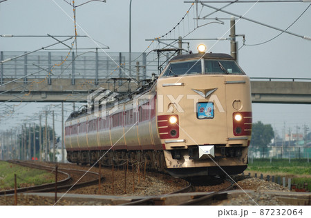 北陸本線　加賀笠間－美川　JR西日本　485系　A04編成（京都）　雷鳥 87232064