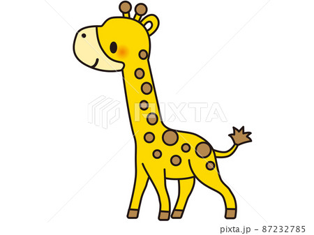 キリン,きりん,麒麟,動物,動物園,かわいい,可愛い,デフォルメ,単品