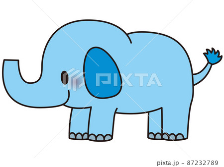 象 ぞう ゾウ 動物 動物園 かわいい どうぶつ 子供向け 野生動物 アニマル 猛獣 大型動物のイラスト素材