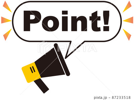メガホン,ポイント,チェック,お知らせ,注目,応援,大切,大事,注意,重要,叫ぶ,声援,歓声 87233518