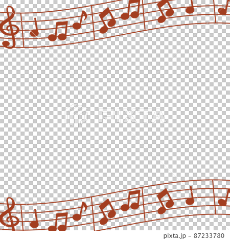 帶有筆記和五線譜的框架 87233780