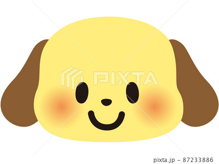 犬 いぬ イヌ 動物 動物園 かわいい 可愛い 顔 戌 干支 ペット 成犬 中型犬 ペットショップ のイラスト素材