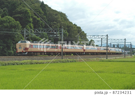 北陸本線　細呂木－芦原温泉　JR西日本　EF81-113（敦賀）＋485系（金沢）　配給　回送 87234231