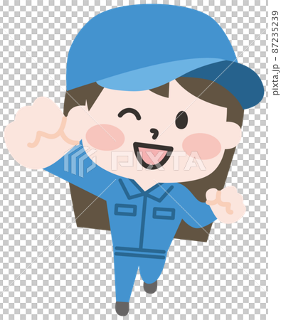 笑顔の作業員のイラスト 87235239