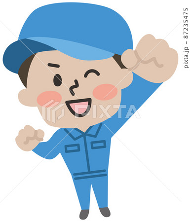 外国人の作業員のイラスト 外国人の作業員のイラスト 87235475