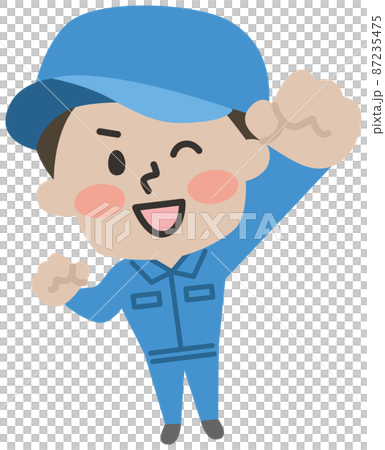 外国人の作業員のイラスト 外国人の作業員のイラスト 87235475