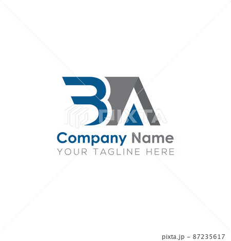 Initial BA Letter Logo With Creative Modern Business Typography Vector Template 87235617