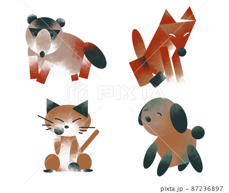 動物 セットバリエーション グラデーションイラスト 動物 セットバリエーション グラデーションイラスト 87236897