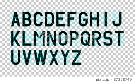 Golden ratio font, alphabet, capital letters 87238749