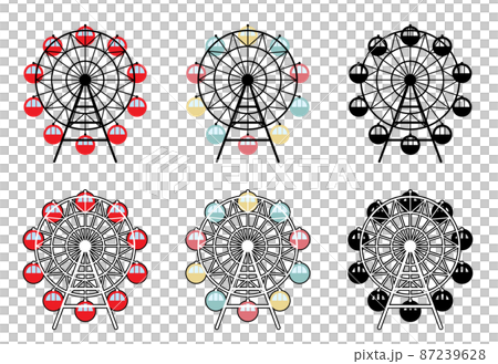 Cute ferris wheel illustration 87239628