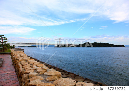 下津井港　下津井漁港　瀬戸大橋　岡山県倉敷  瀬戸内海 87239722