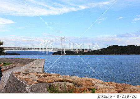 下津井港　下津井漁港　瀬戸大橋　岡山県倉敷  瀬戸内海 87239726