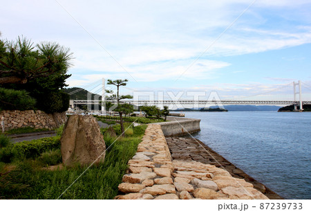 下津井港　下津井漁港　瀬戸大橋　岡山県倉敷  瀬戸内海 87239733