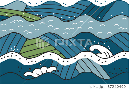 波 イラスト素材 波 イラスト素材 87240490