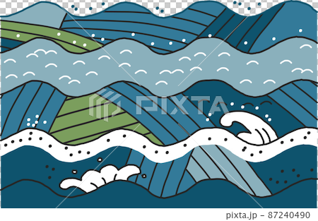 波 イラスト素材 波 イラスト素材 87240490