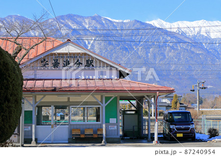 JR大糸線　安曇追分駅 87240954