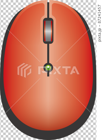 ワイヤレスマウスのイメージイラスト（レッド） 87241457