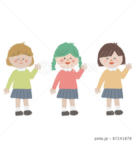 女の子の全身イラスト2のイラスト素材