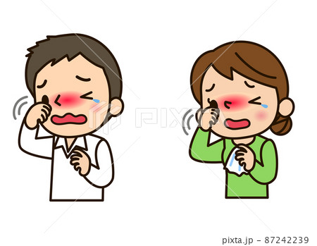 花粉症の男女二人 87242239