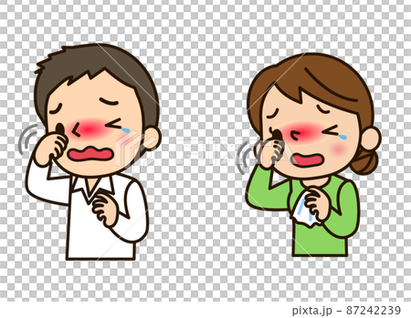 花粉症の男女二人 87242239