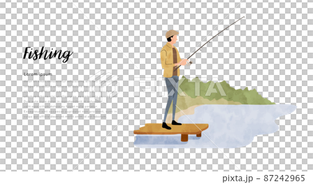 Vector Illustration Material: People who enjoy fishing 87242965