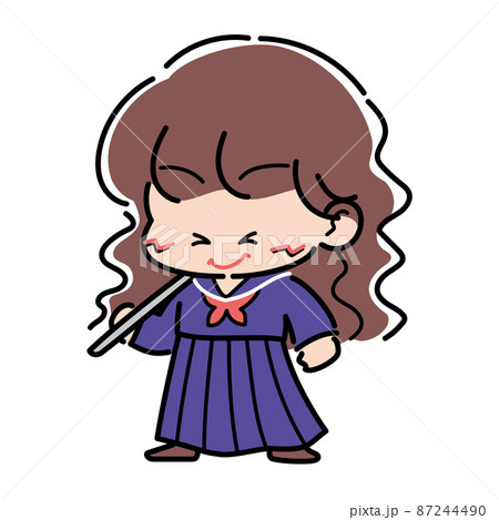 平成レトロな女番長のファンシーイラストのイラスト素材