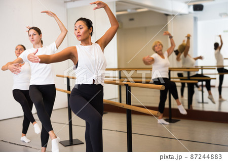 Various aged women dancing ballet Various aged women dancing ballet 87244883