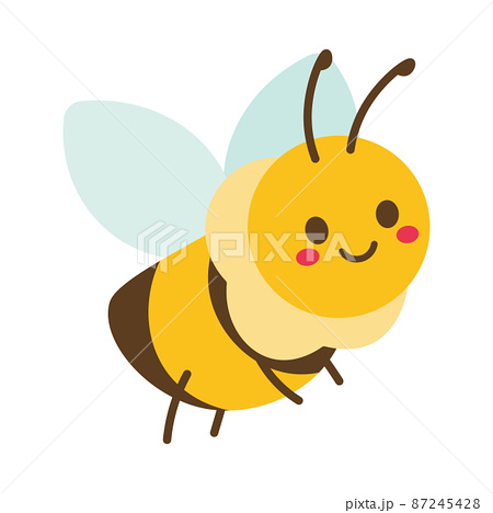 かわいいミツバチのイラスト素材