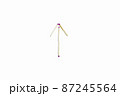 The figure of an arrow laid out from matches is directed upwards on a white background. Isolate. 87245564