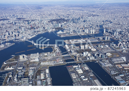 台場上空・湾岸エリア・空撮 87245963