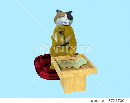 猫に小判と招き猫 87247004