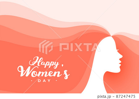 happy womens day attractive celebration card design 87247475