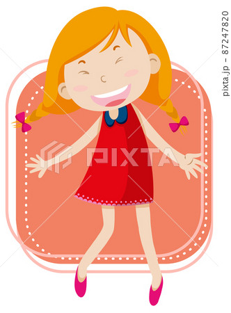 Little girl on white background Little girl on white background 87247820