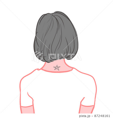 タトゥー　うなじ 87248161