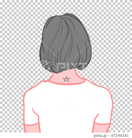 タトゥー　うなじ 87248161