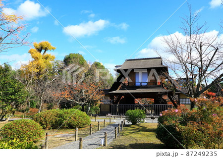 秋の東本願寺 渉成園 紅葉風景 秋の東本願寺 渉成園 紅葉風景 87249235