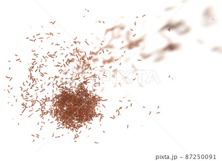 Typical dutch chocolate sprinkles falling (hagelslag) 87250091