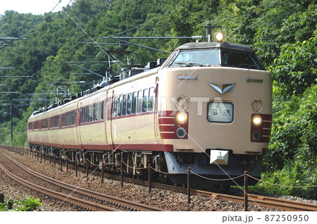 北陸本線　津幡－倶利伽羅　JR西日本　485系　Y31編成（金沢）　回送 87250950