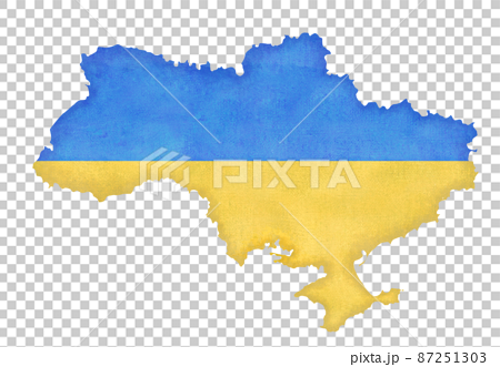 ウクライナの地図・国旗 87251303