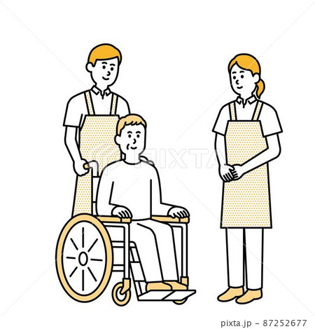 介護師や福祉の人物イラストまとめ 介護師や福祉の人物イラストまとめ 87252677