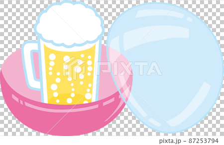 8月のガチャポン_ジョッキビール_カプセル半開き 87253794