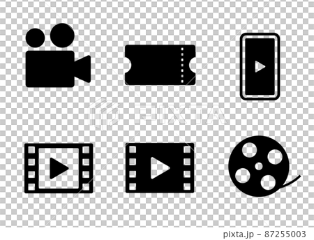 Movie and video icon set 87255003